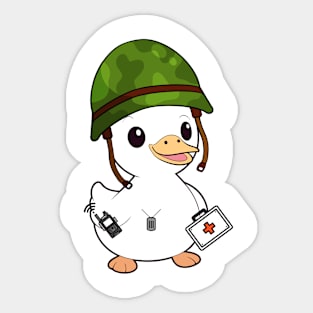 First aid military duck Sticker